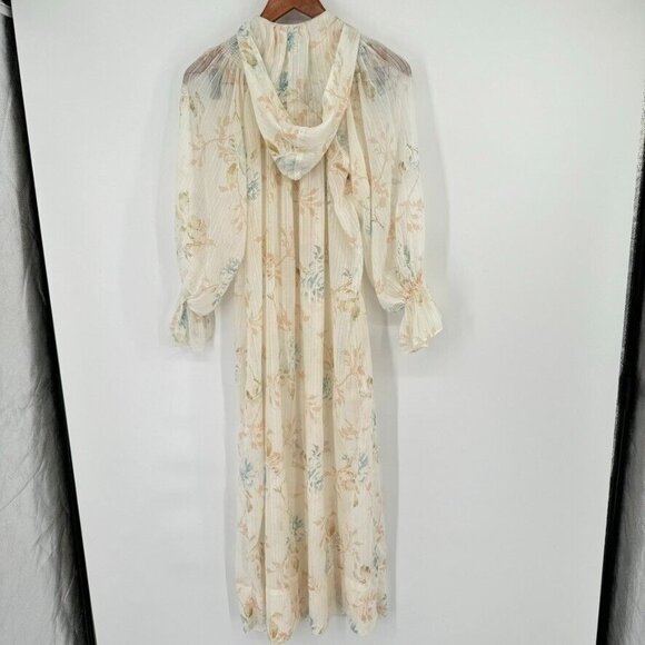 Gilligan & O'Malley Cottage Core Floral Vintage Nightgown smocked hooded medium - Picture 13 of 16